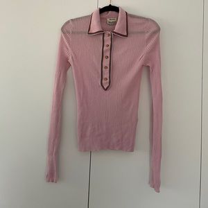 Acne studios pink polo sweater
